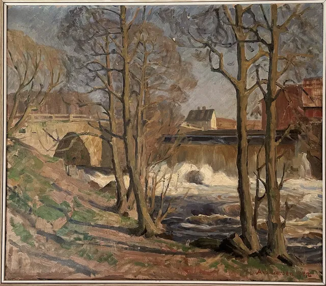 ALBERT LARSEN. 1885-1957, olja på duk, signerad 1922.