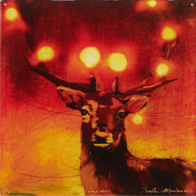JOAKIM ALLGULANDER. "Lamp deer", akrylplast, signerad samt numrerad 2/8.