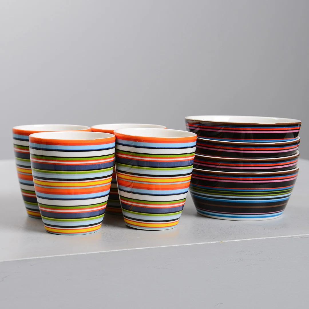 ALFREDO HÄBERLI. Frukostservis för 4 personer, "Origo", Iittala, Finland, (8 delar). — Tableware — Formstad Auktioner