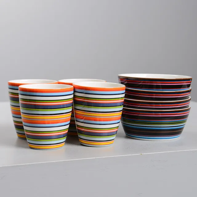 ALFREDO HÄBERLI. Frukostservis för 4 personer, "Origo", Iittala, Finland, (8 delar).