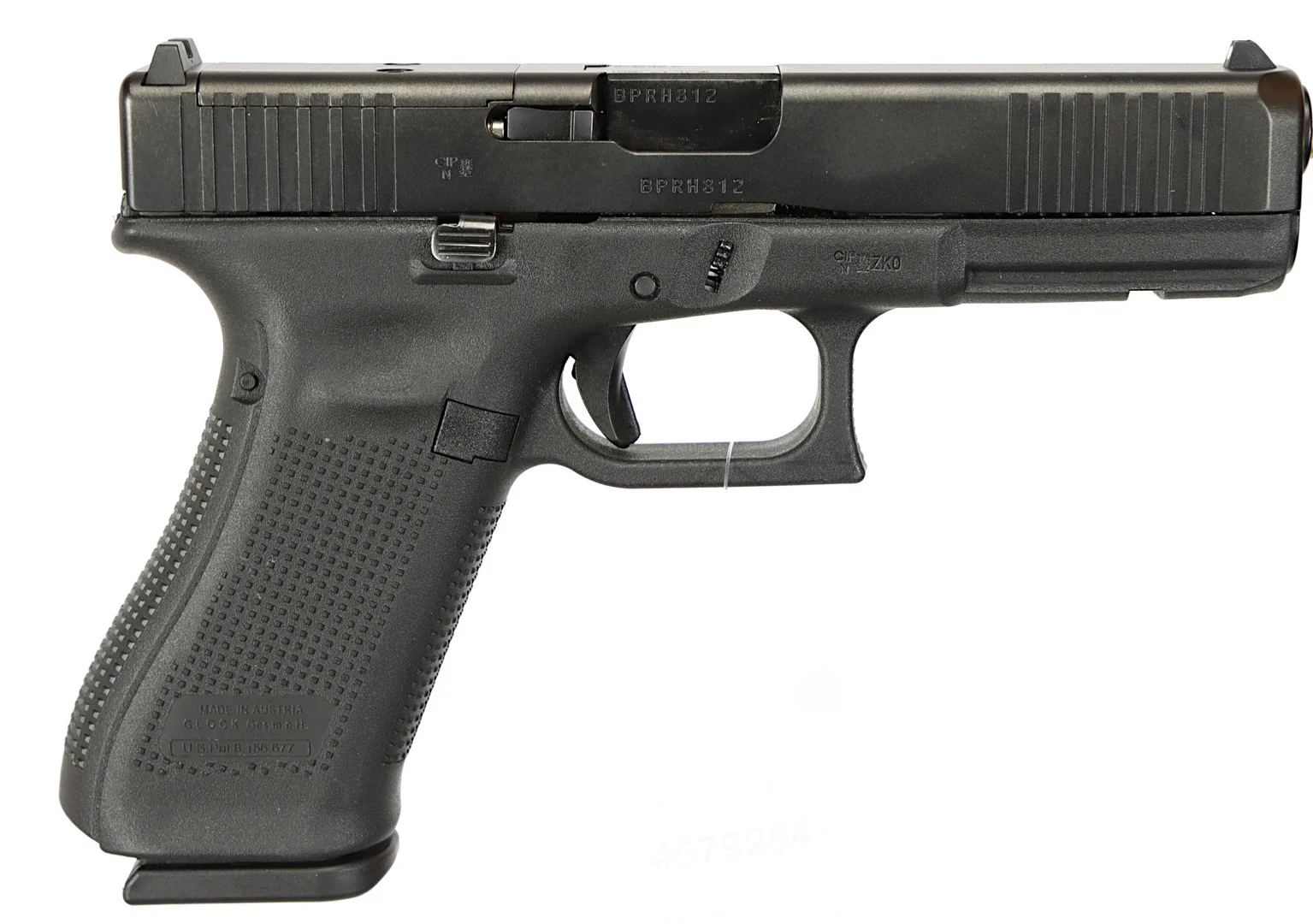 PISTOL, fabrikat Glock, modell 17 Gen 5 MOS, kaliber 9x19, tillv.nr BPRH812, se-nr SE3183979. — Pistols — Walter Borg