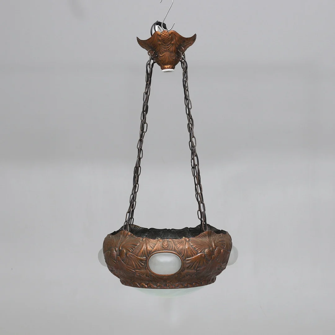 TAKLAMPA, jugend, tidigt 1900-tal. — Ceiling lights — Gomér & Andersson Norrköping