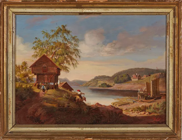 Dardel, Fritz von — Folkelivsscene fra kunstnerens reise i Norge