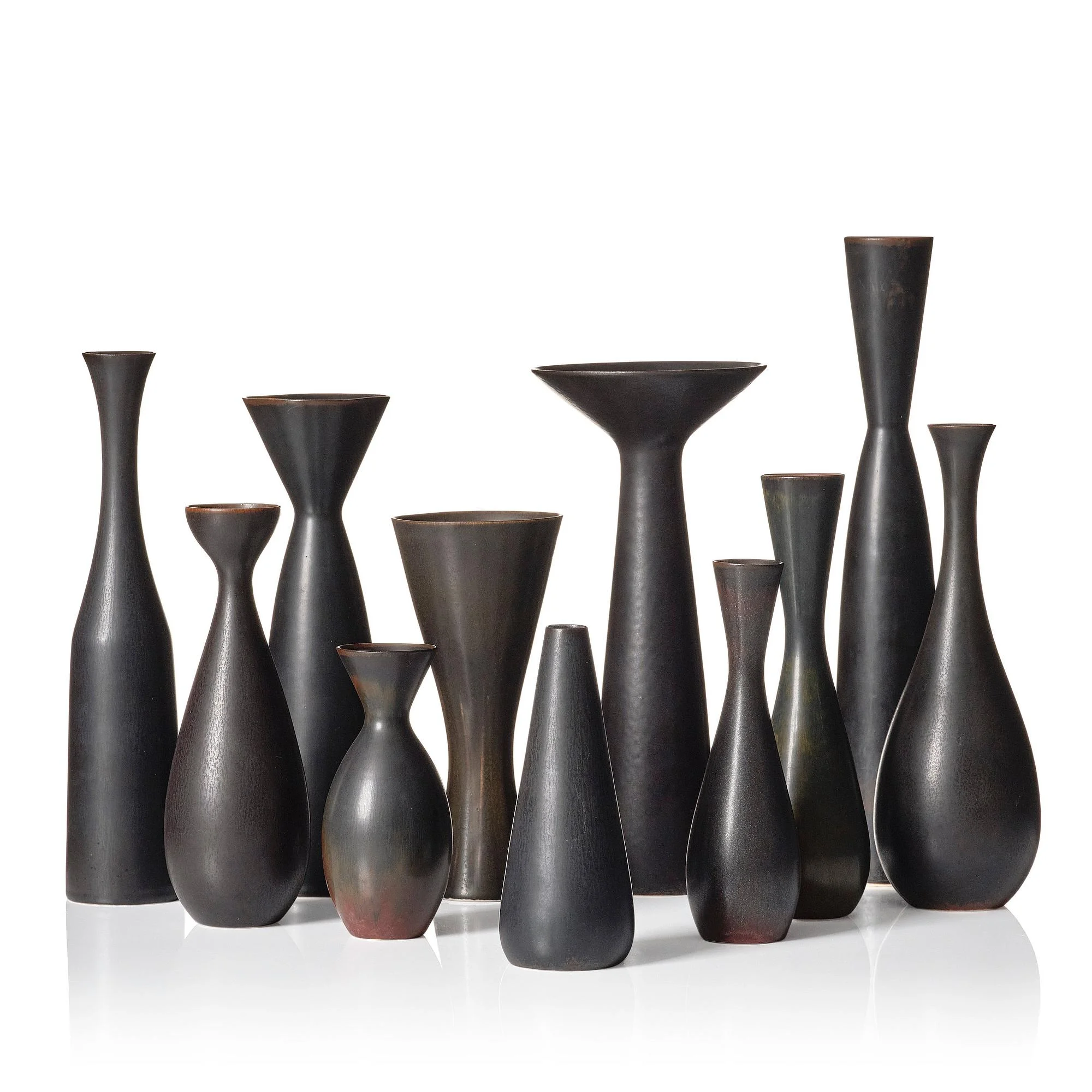 Carl-Harry Stålhane, vaser, 11 st, Rörstrand 1950-60-tal. — Bukowskis