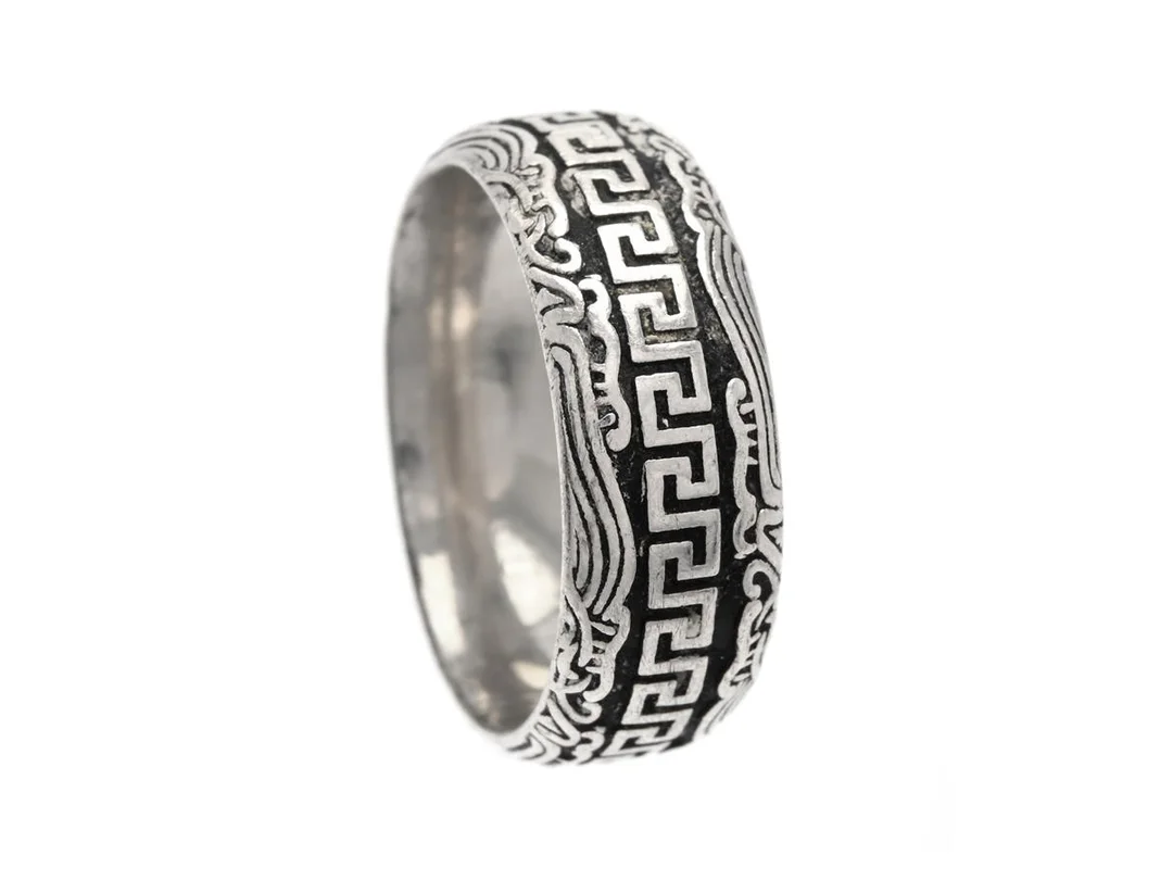 RING, sterlingsilver, stl 17,5 mm, bredd 7 mm, vikt 6,2 g. — Smycken/Ring — Kaplans