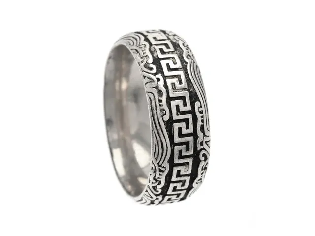 RING, sterlingsilver, stl 17,5 mm, bredd 7 mm, vikt 6,2 g.