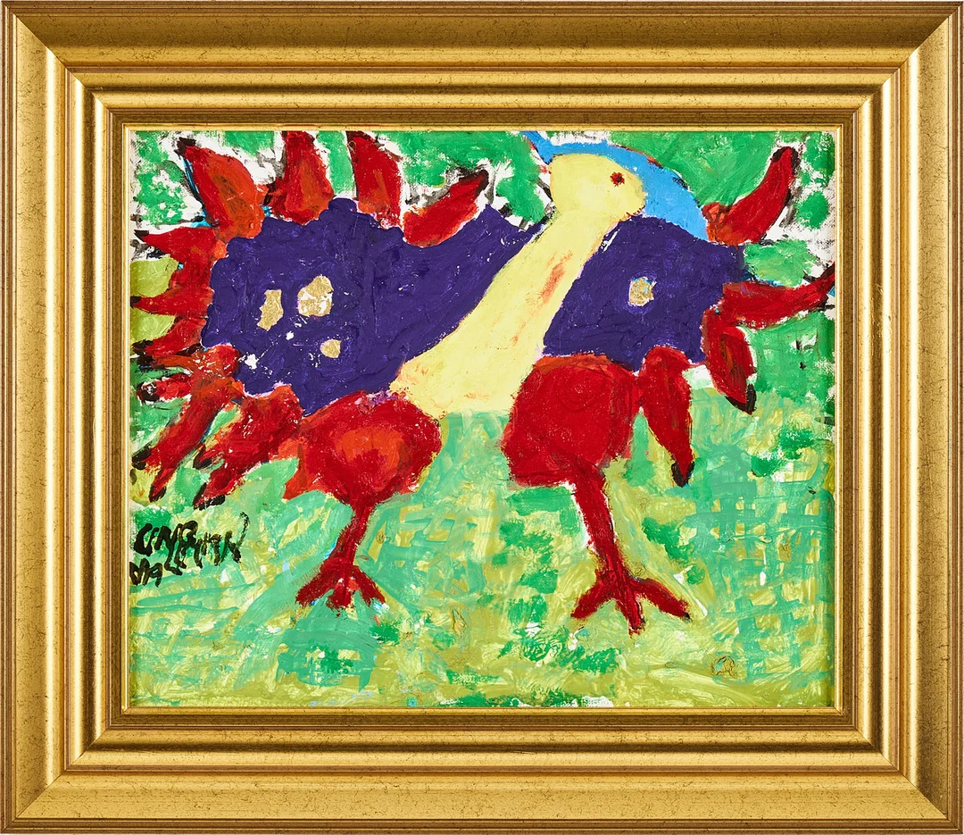 UNO VALLMAN. Tupp, signerad, daterad 1999 a tergo, olja på duk. — Paintings — Stockholms Auktionsverk Magasin 5