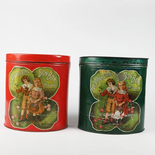 PLÅTBURKAR, Bon Bon, Carl Peter Påhlsson, 1900-talets första hälft.