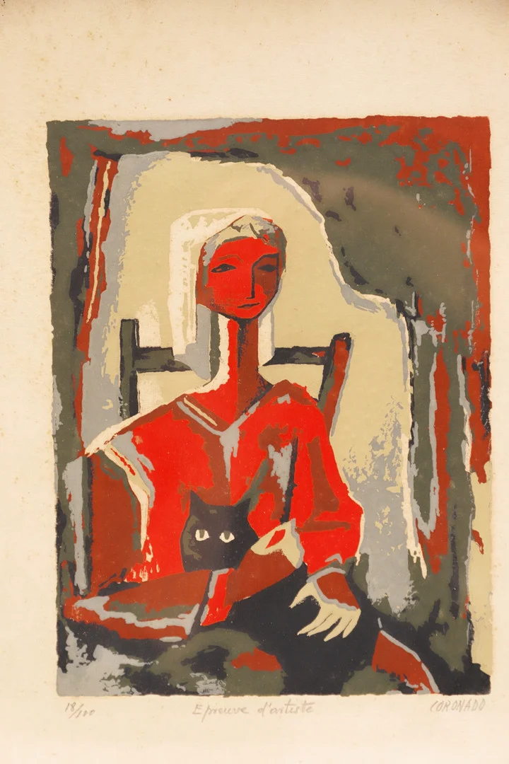 MANUEL CORONADO. "EPREUVE D'ARTISTE", litografía coloreada, 18/100. — Engravings & Prints — Barcelona Auctions