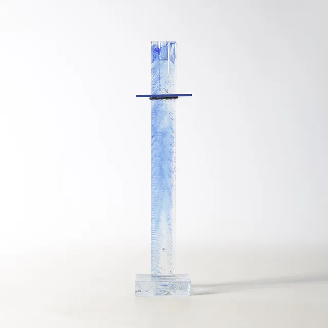 BERTIL VALLIEN. ljusstake, glas, "Tower", Kosta Boda, signerad.