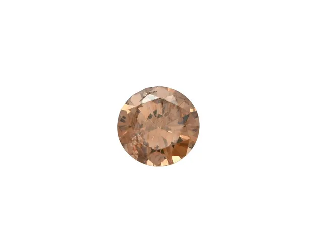 DIAMANT, briljantslipad, 0,86 ct, ca Fancy Orangy Brown/P2, små skador.