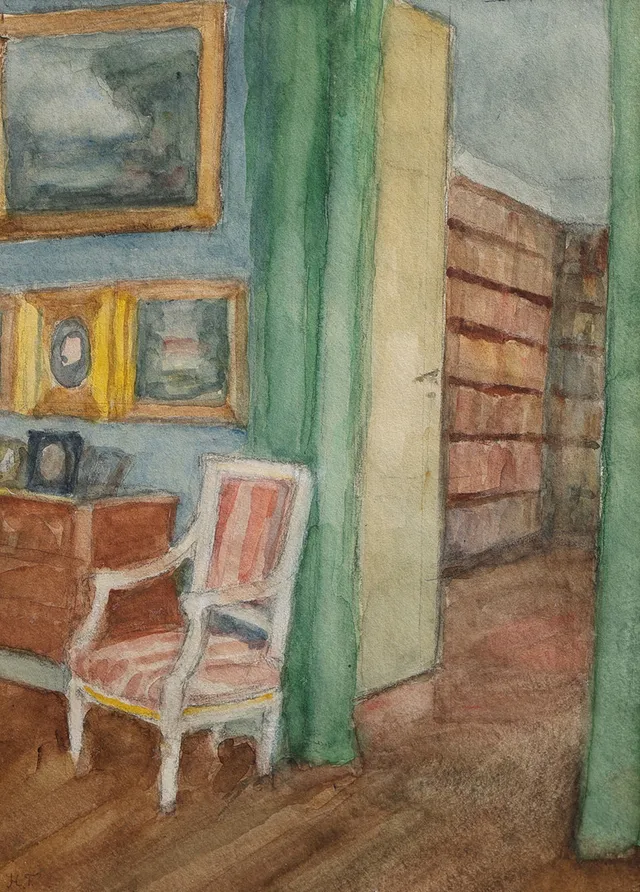 HEDVIG TEGNÉR. INTERIÖRBILD.