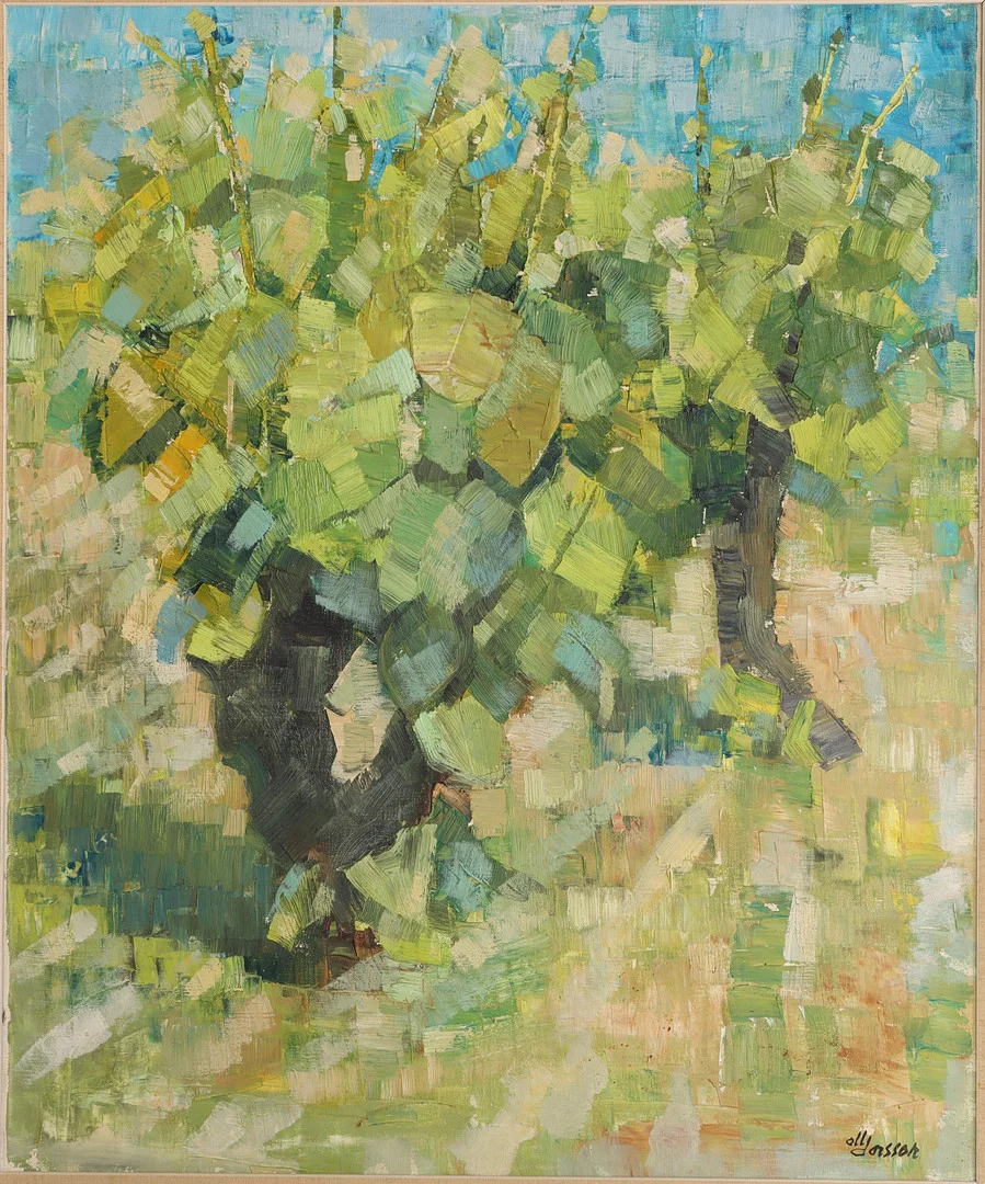 OLLE LARSSON. 1926-1996. Olja på duk, 87,5 x 75 cm, signerad. — Paintings — Auktionsverket Engelholm