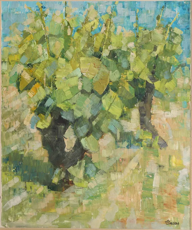 OLLE LARSSON. 1926-1996. Olja på duk, 87,5 x 75 cm, signerad.
