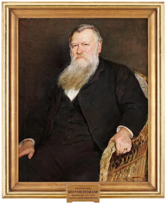 Elisabeth Warling, Porträtt av Riksantikvarien Hans Olof Hildebrand.