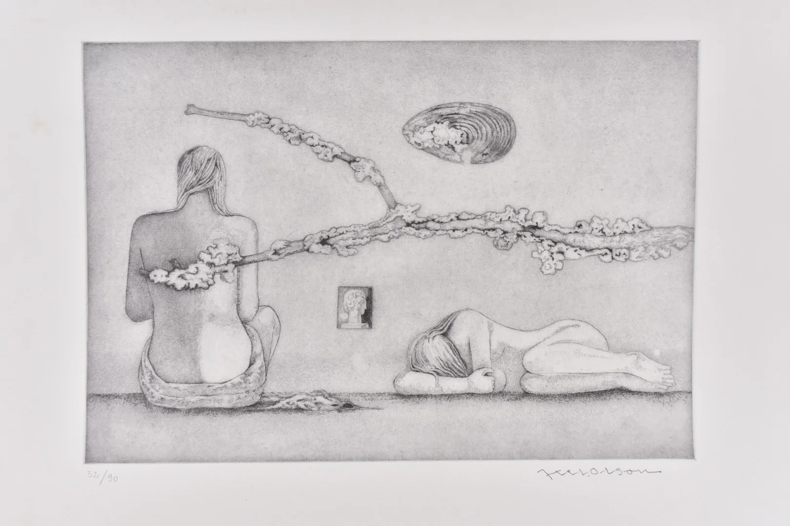 AXEL OLSON. Etsning. — Engravings & Prints — Halmstads Auktionskammare