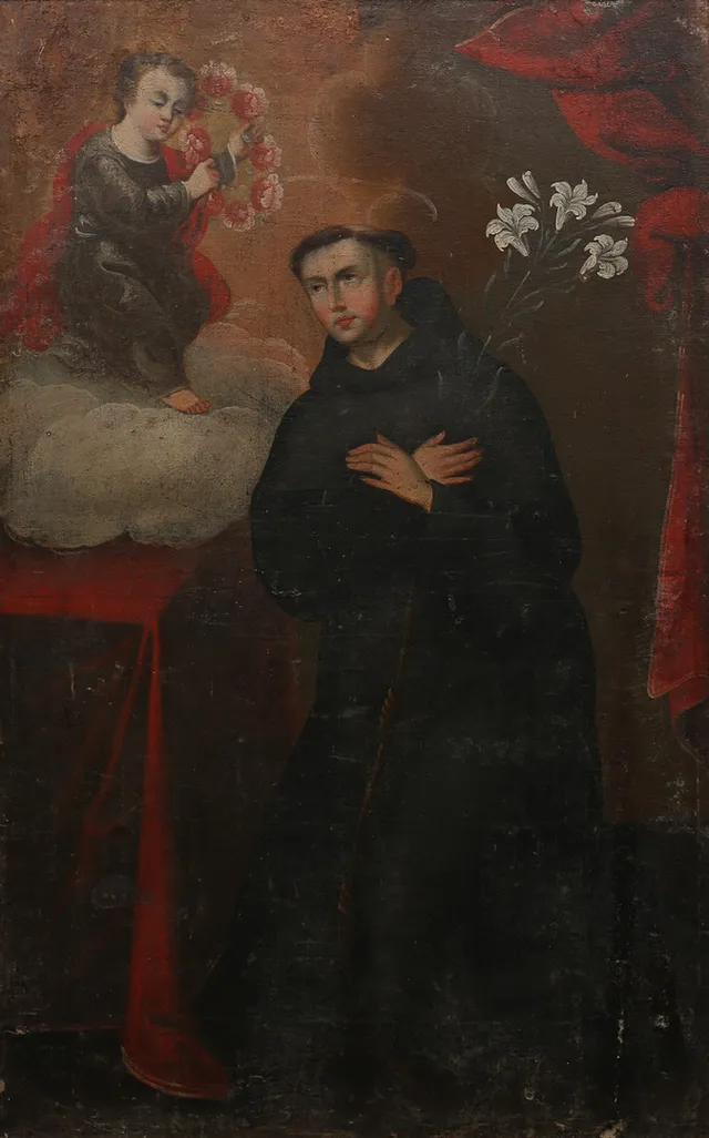 NEW-HISPANIC SCHOOL, PROBABLY 18TH CENTURY. Saint Anthony of Padua.