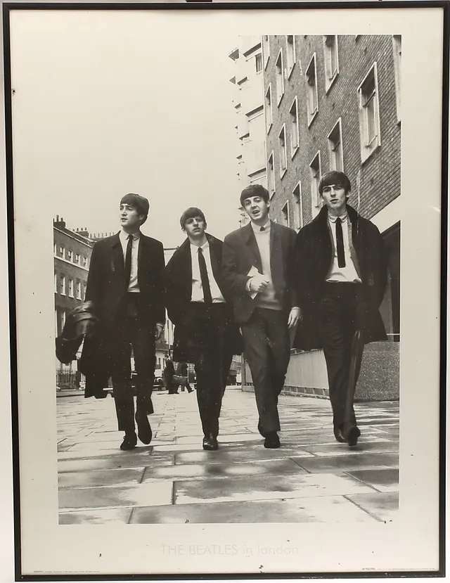 THE BEATLES, tryck efter en fotografi.