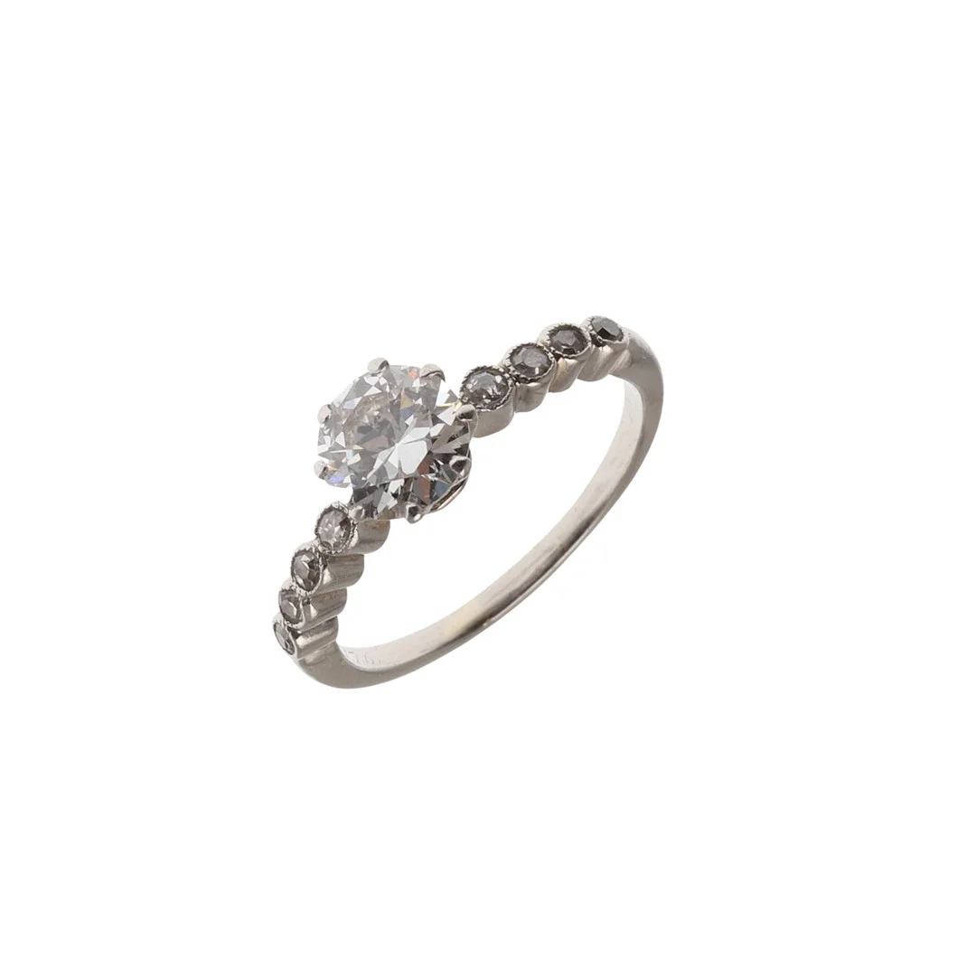 A MODERN DIAMOND SOLITAIRE RING. — Rings — Lawrences Auctioneers