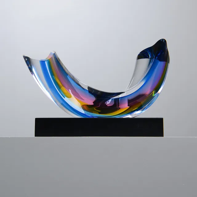 GÖRAN WÄRFF. Skulptur, "Fenomen Prisma", limiterad upplaga, Kosta Boda, signerad, numrerad 182/399.