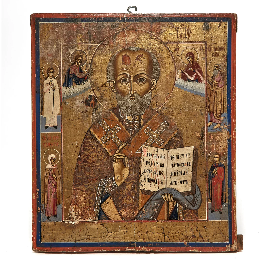 Ikon - St. Nicolas av Myra — Ikon - St. Nicolas av Myra — Gjenstand/Antikviteter og eldre møbler — Blomqvist