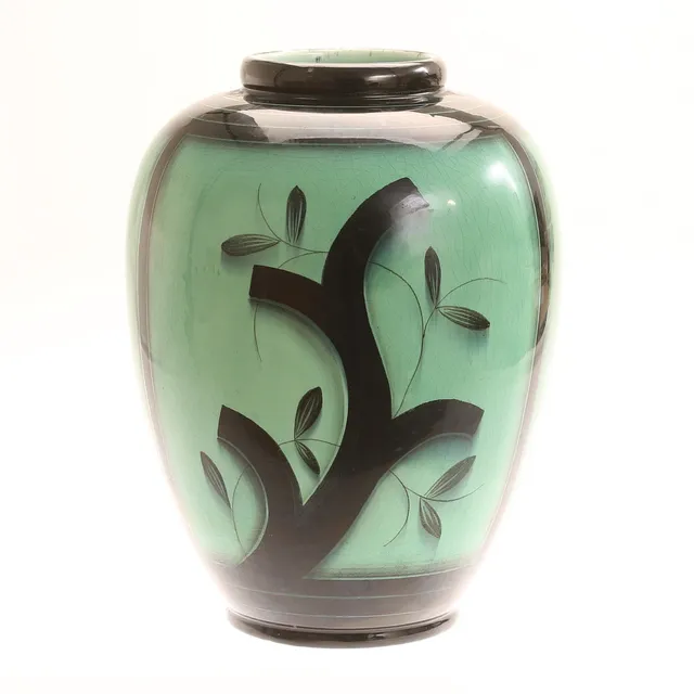 ILSE CLAESSON. Vas, flintgods, art deco, Rörstrand.