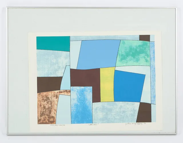 GÖRAN AUGUSTSON. "Atlantic", signerad samt daterad -91, litografi, XXXVIII/XXXXX.