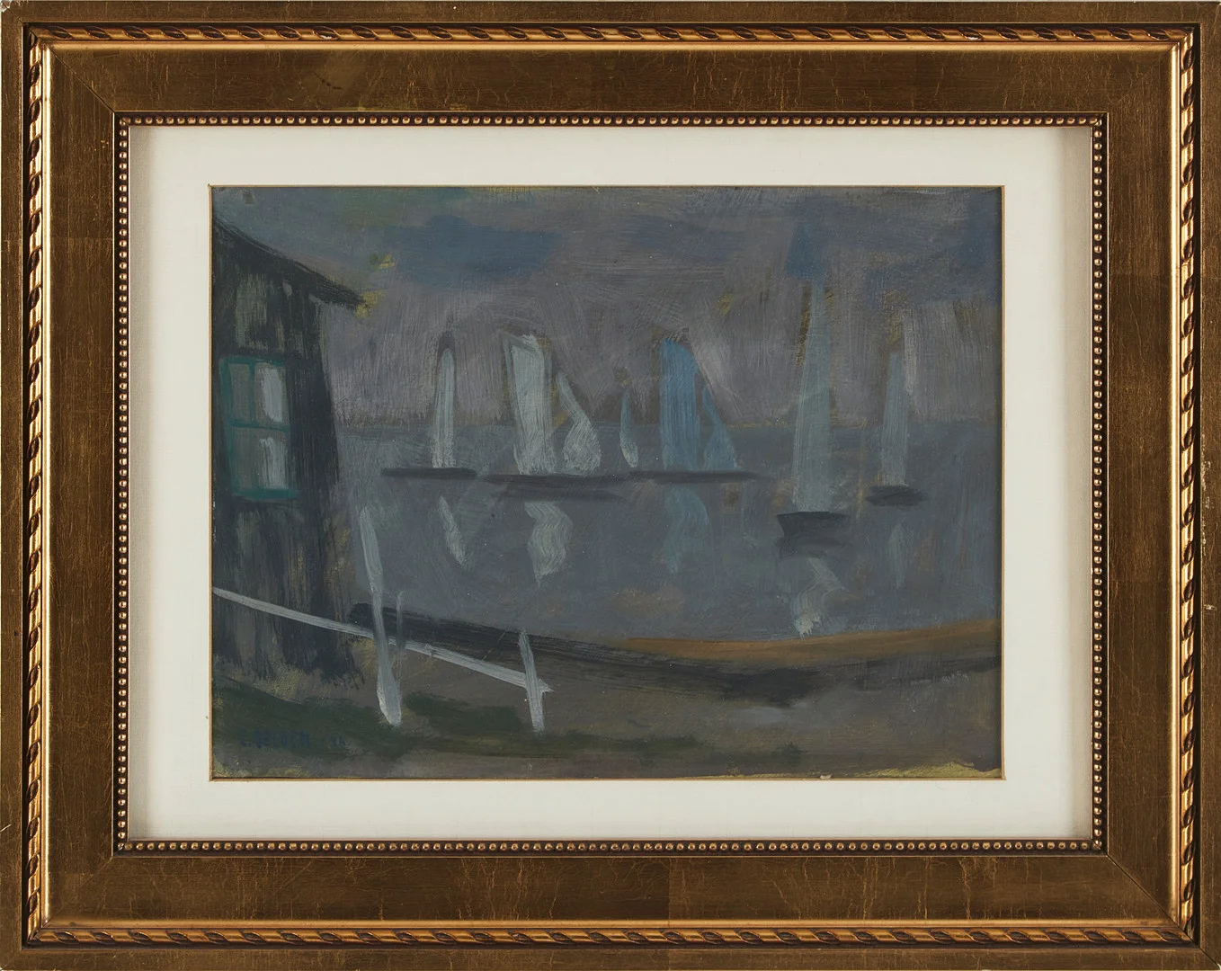 CARL DELDEN. Kustlandskap med segelbåtar, gouache, signerad och daterad C. Delden -46. — Paintings — Stockholms Auktionsverk Magasin 5