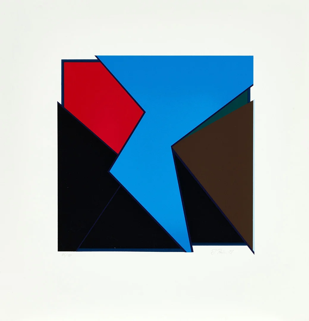 ILKKA PÄRNI (FÖDD 1959). Geometrisk kompositioner, 3 st, signerade och daterade I Pärni -93, -96, -08, numrerade 85/90, E A 4/17, färglitografier. — Engravings & Prints — Crafoord Auktioner Stockholm