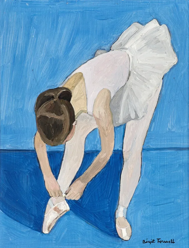BIRGIT FORSSELL (Sverige, Stockholm, 1909-2003). Ballerina, signerad, olja på pannå.