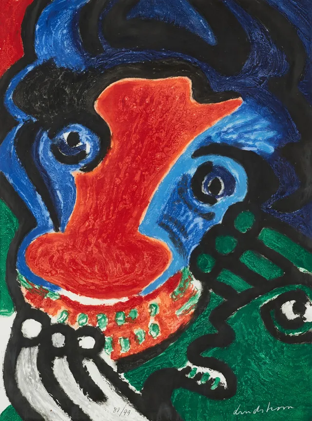 BENGT LINDSTRÖM (1925–2008). "Le Minotaure", signerad, numrerad 88/99, carborundumetsning.