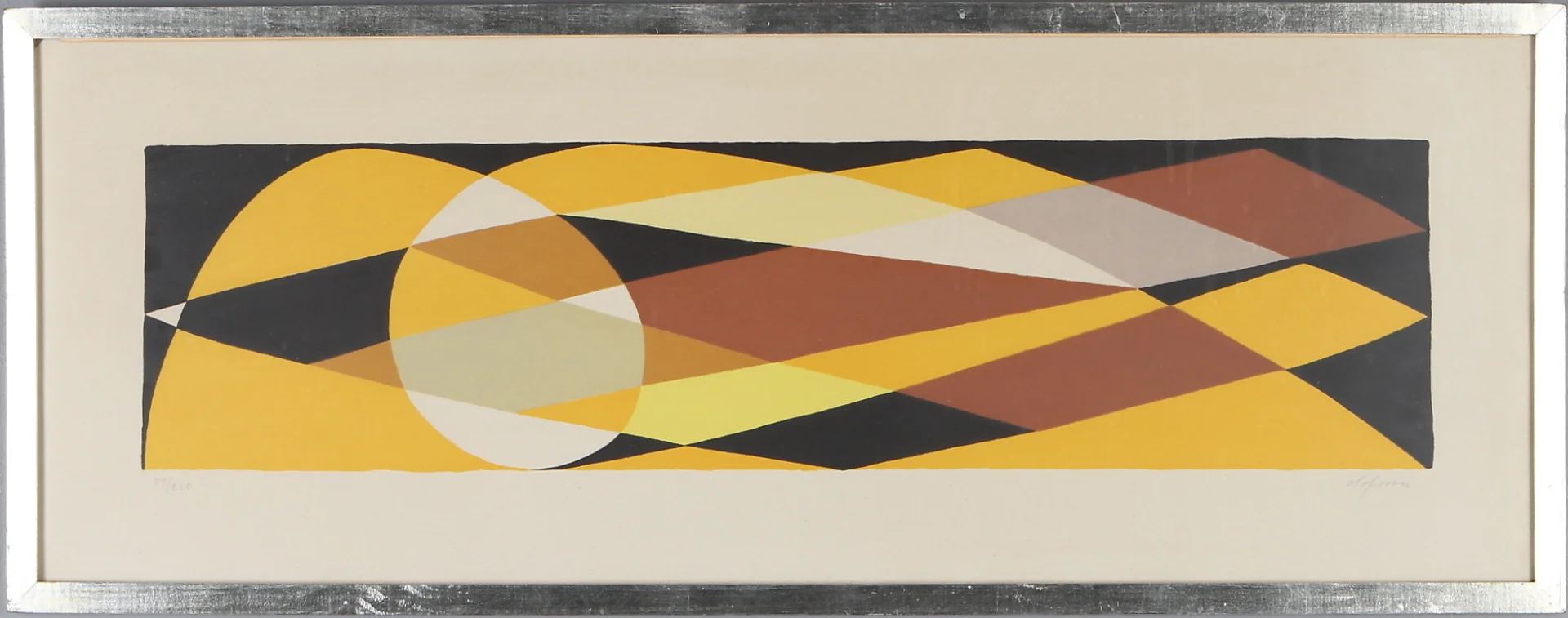 PIERRE OLOFSSON. Komposition, färglitografi, signerad och numrerad 79/260. — Engravings & Prints — Auktionshuset Kolonn