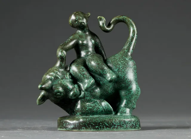 Gertrud Kudielka for L. Hjorth. 'Tyren & Europa' figur