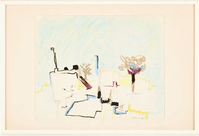 ARMAND ROSSANDER (1914-1976). Ateljén, fetkrita.