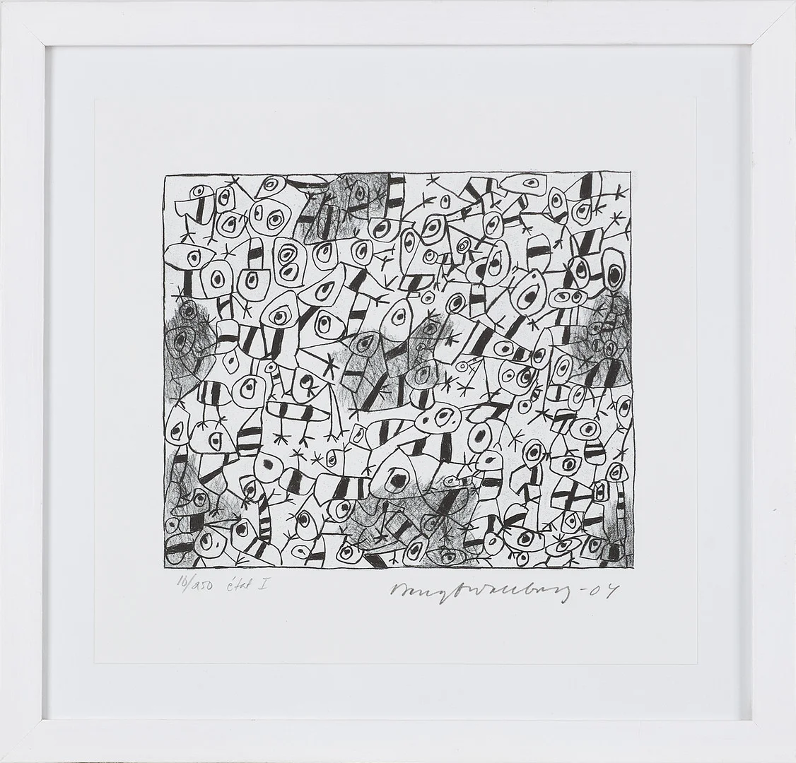 BENGT WALLBERG (1931-2004). Komposition, 2004, färglitografi, 16/250. — Engravings & Prints — Stockholms Auktionsverk Magasin 5