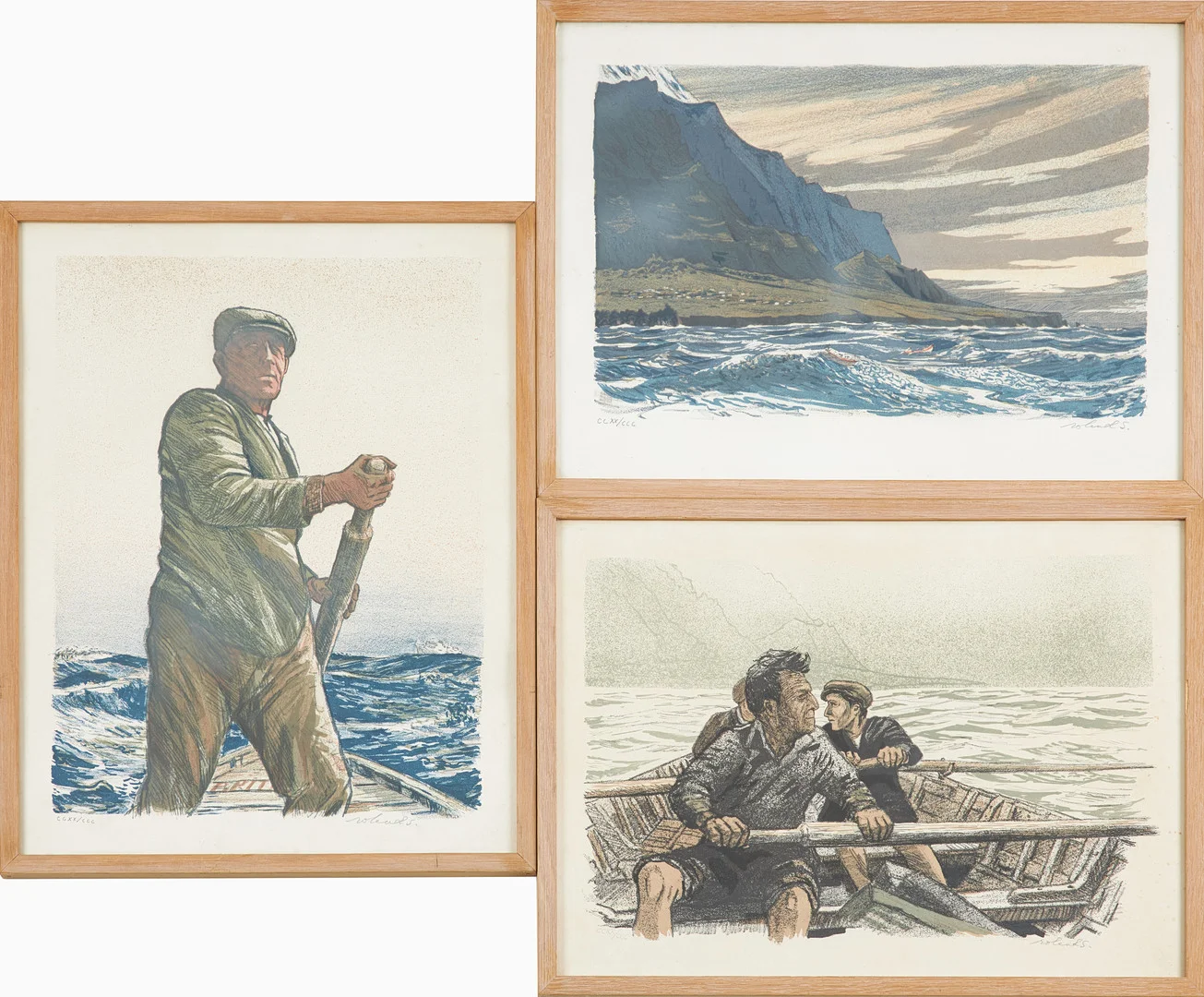 ROLAND SVENSSON. 3 st, färglitografier, signerade samt numrerade CCXX/CCC. — Engravings & Prints — Stockholms Auktionsverk Sickla