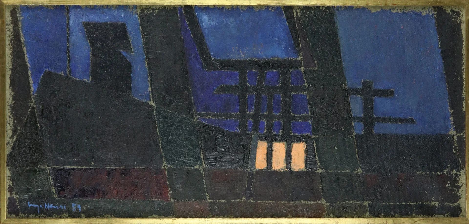 INGA HENSE (1919-1999). Olja på duk, "Från ateljén", signerad -59. — Paintings — Höganäs Auktionsverk