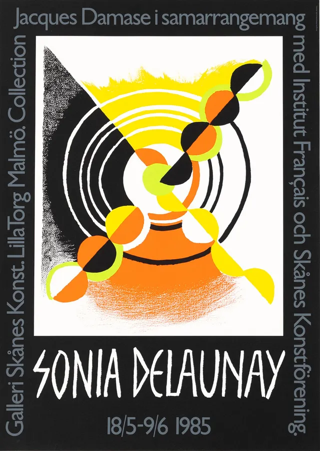 SONIA DELAUNAY. utställningsaffisch, Skånes Konstförening.