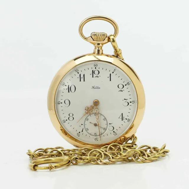 FICKUR, Halda Fickurfabrik, Guld 18K, 51 mm.