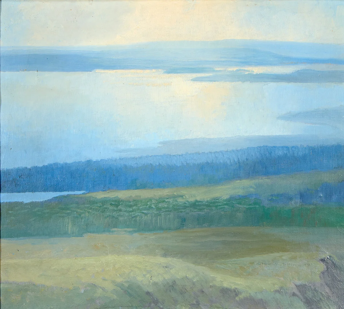 OLOF WALFRID NILSSON. Landskap. — Paintings — Uppsala Auktionskammare