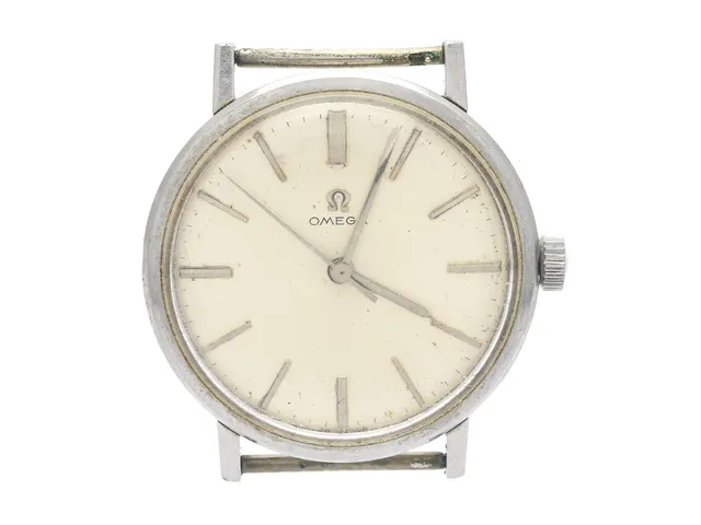 OMEGA, Genève, Cal 601, Serie nr. 21635637, Ref nr. ST 131.0019, Boett nr. 131.019, herrur, 34 mm, stål, manuell, plexiglas, skadad urtavla, defekt, ca 1964.