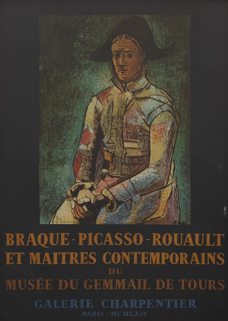 PABLO PICASSO. Affisch, Musée du Gemmail de Tours 1964, litografiskt tryck, osignerad. — Engravings & Prints — Garpenhus Auktioner
