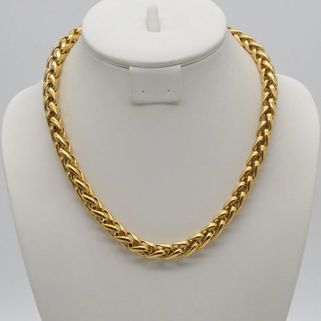 VINTAGE MODESCHMUCK COLLIER, VERGOLDET, ITALIENISCHE ZOPFKETTE, GESAMTLÄNGE CA. 50CM. — Necklace — Kunst- und Auktionshaus Kleinhenz