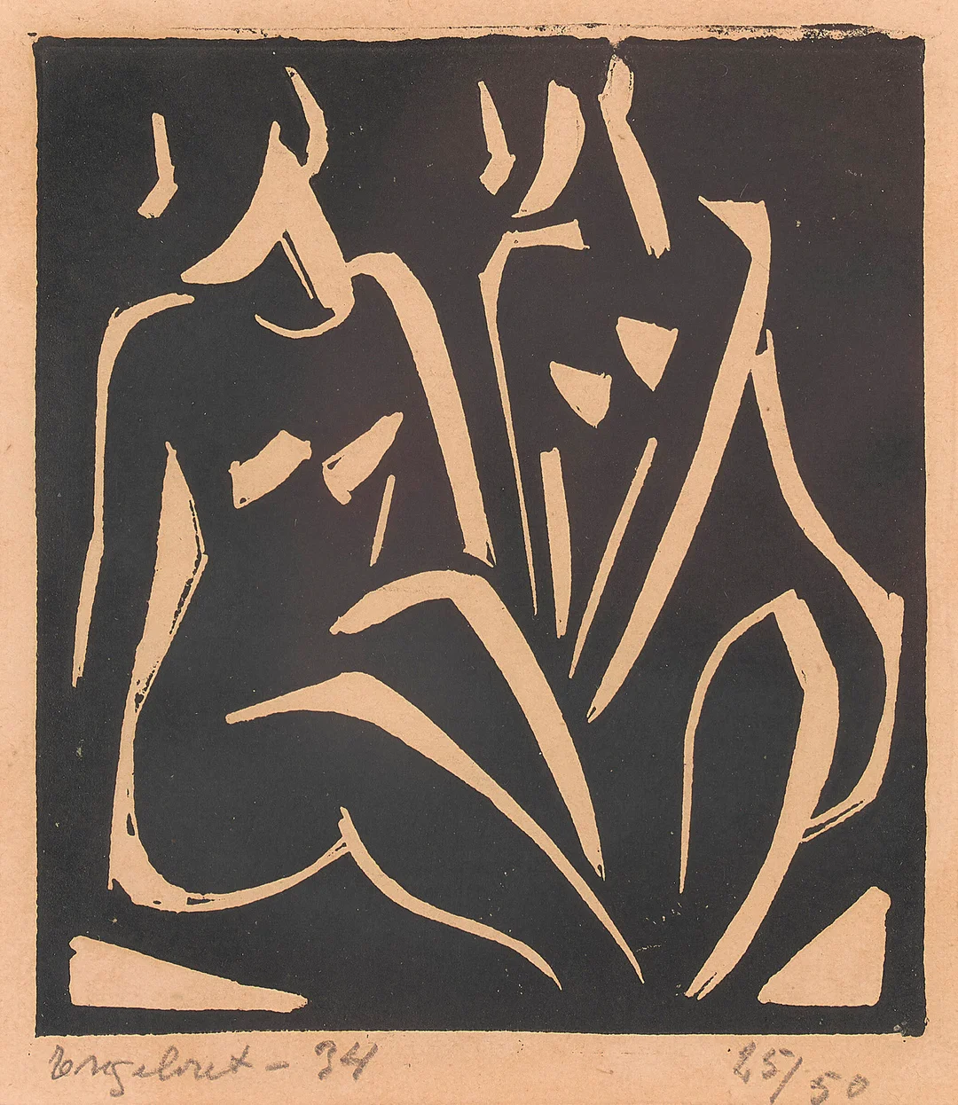 Engebret, Bjarne — To kvinner, 1934 — Kunst/Grafikk — Blomqvist