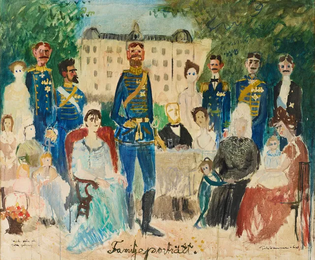 GÖSTA WERNER. "Family portrait", Gustav V with family.