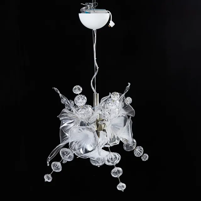 PETER NILSSON. "Kumulus", takarmatur, BSweden, design 2000, för 8 ljuspunkter, glas.