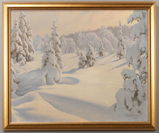 ERNST LINDGREN. Vinterlandskap.