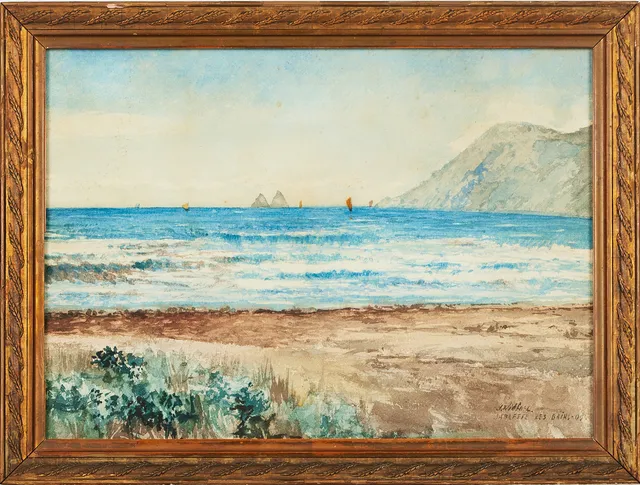GUNNAR WIDFORSS. Sablette Les Bains, signerad och daterad G Widforss-09, akvarell.