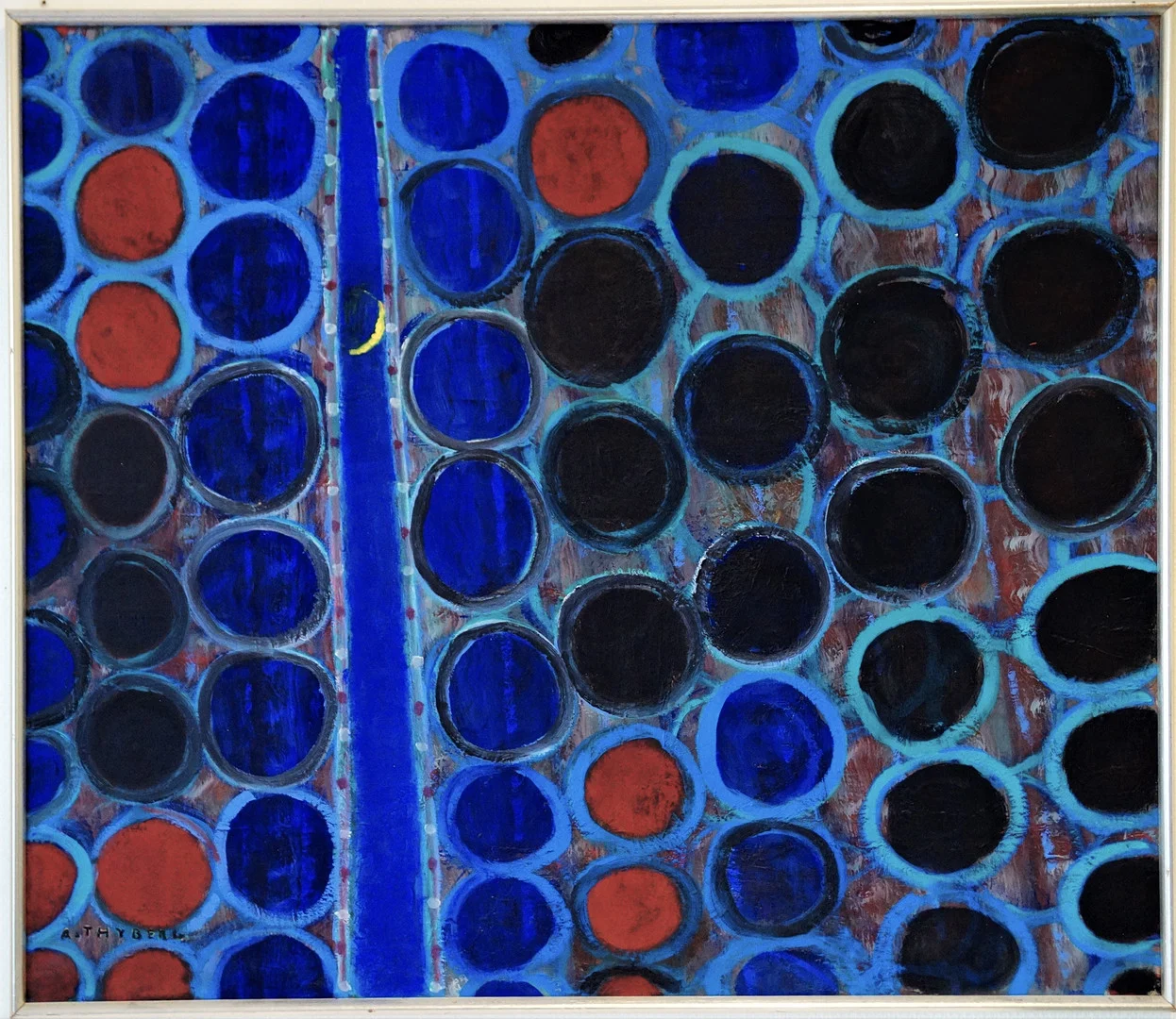 ANDERS THYBERG. olja på duk, "ensam på scen", signerad. — Paintings — Lysekils Auktionsbyrå