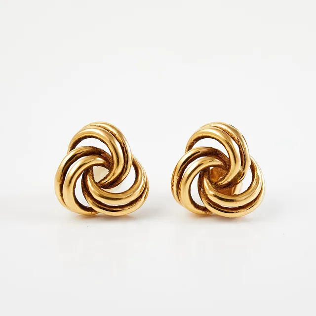 ÖRHÄNGEN, 1 par, 18 k guld, i form av knutar.